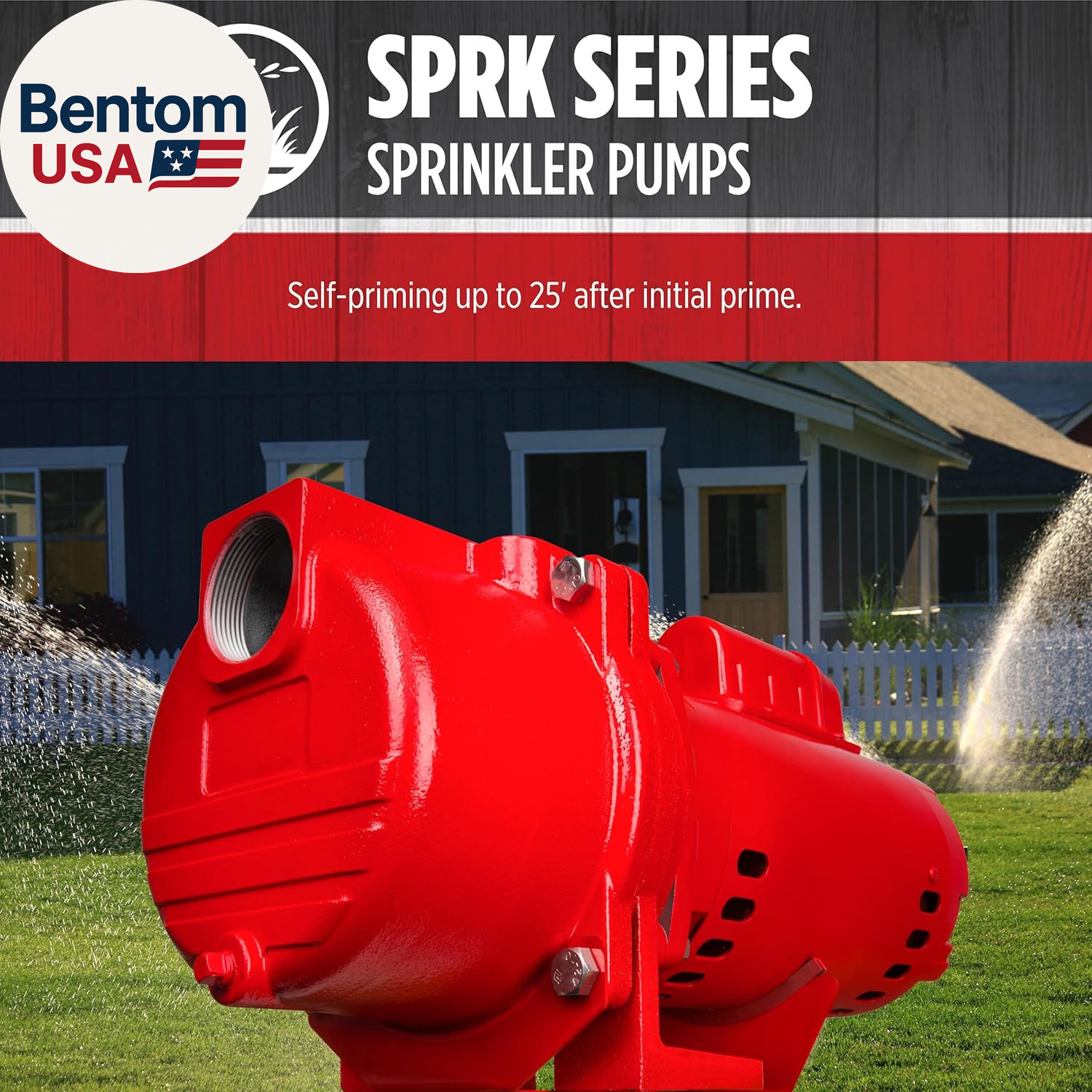 RL-SPRK100 115/230 Volt, 1 HP 63 GPM Cast Iron Sprinkler/Irrigation Pump with Th