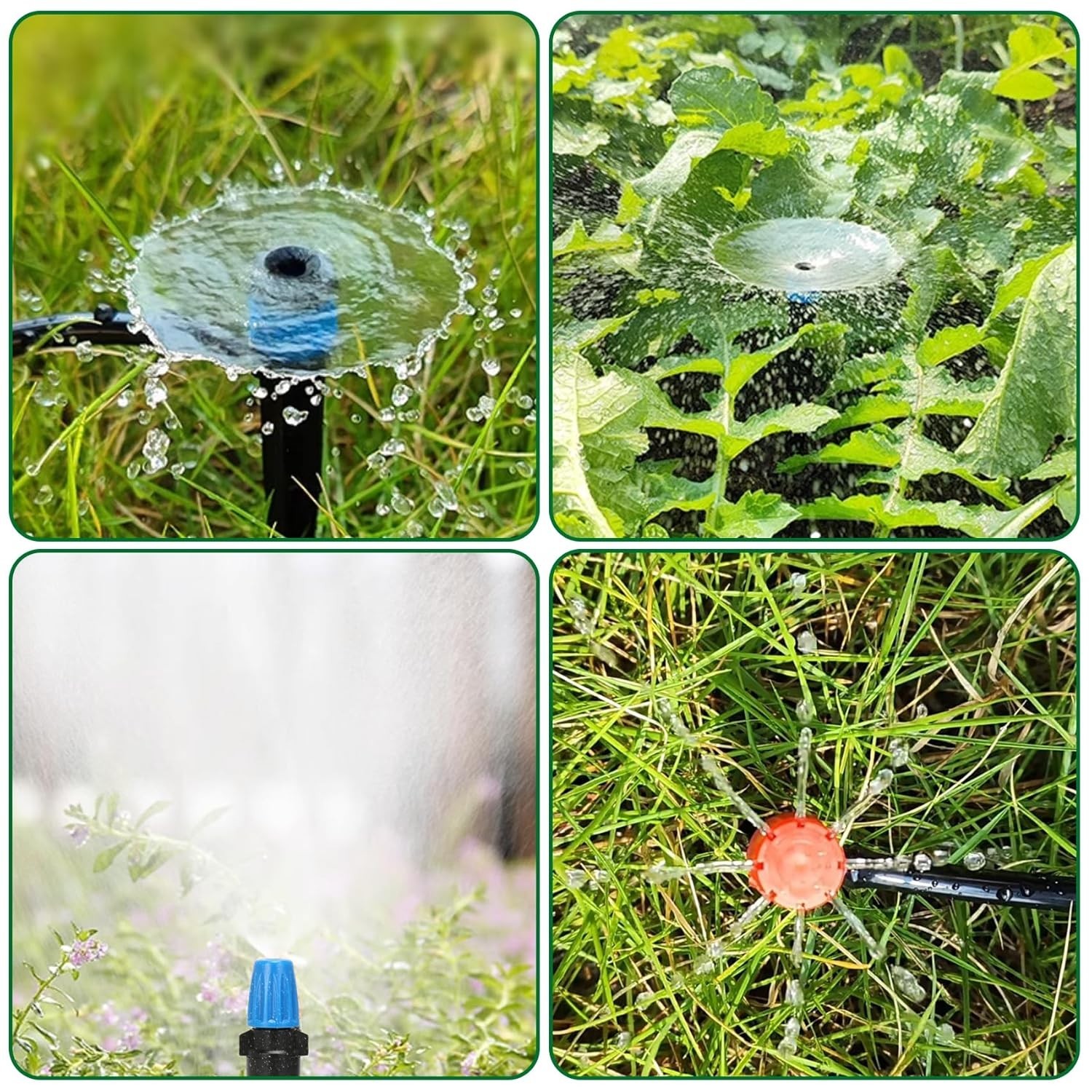 Efficient Garden Watering System 190FT Drip Irrigation with Adjustable Nozzles