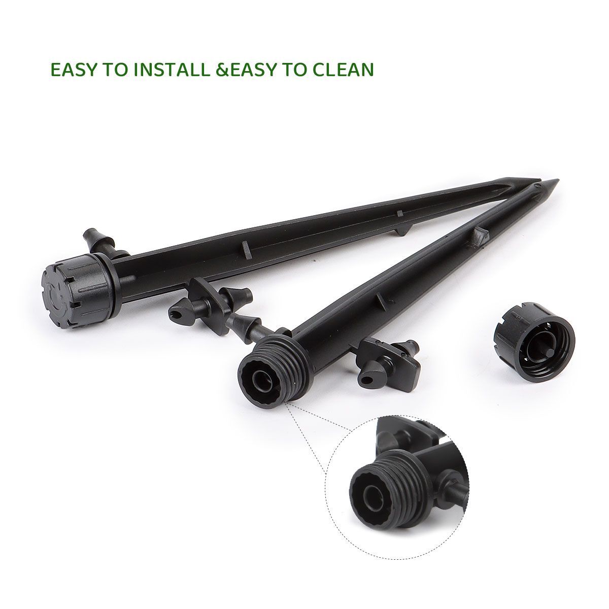 360° Adjustable Water Flow Irrigation Drippers Stake Emitter Drip System (50PCS)