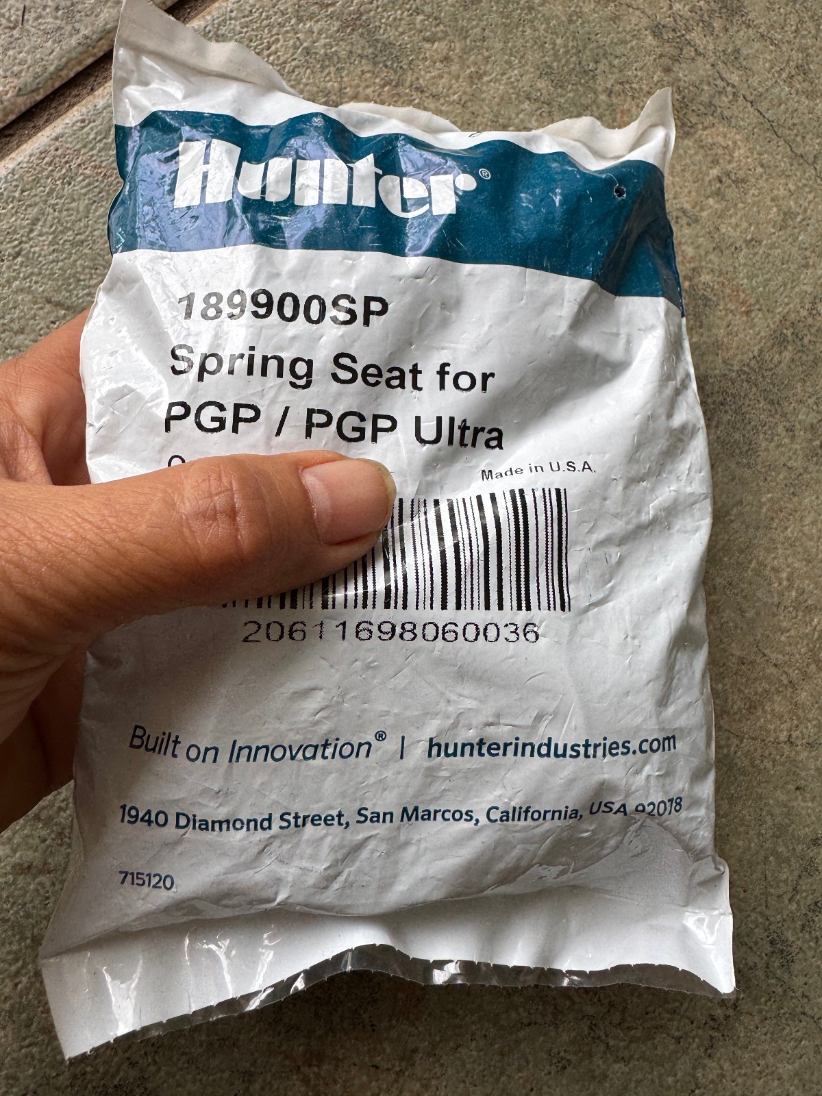 10 Hunter Sprinkler : 5 spring seat 189900 & 5 Riser Seal 181500 for PGP /Ultra
