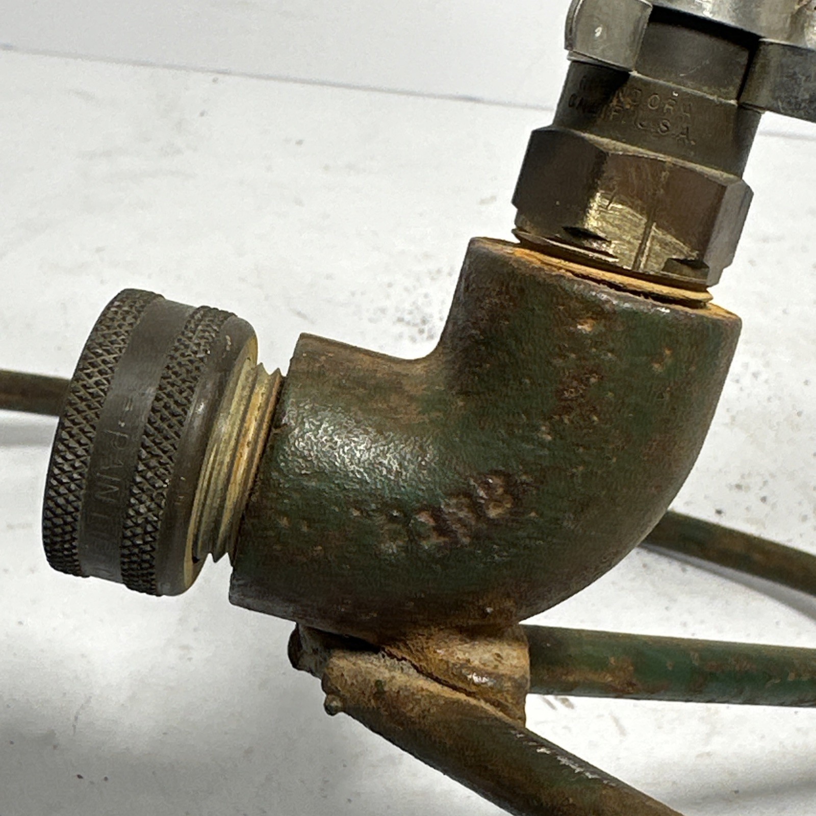 Vtg Rain Bird 25 Green 12” Heart-Shaped Iron Impact Lawn Water Sprinkler