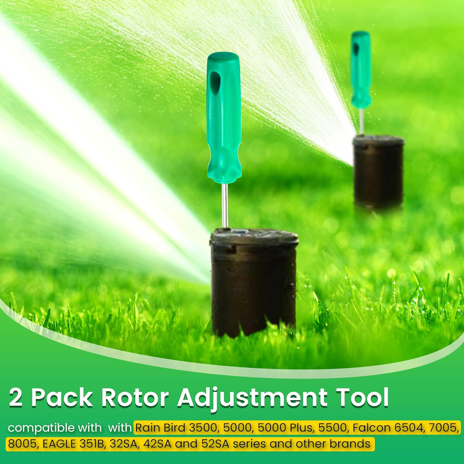 2 Pack Rotor Adjustment Tool Kit for Rain Bird 5000 3500 52SA Sprinkler Heads