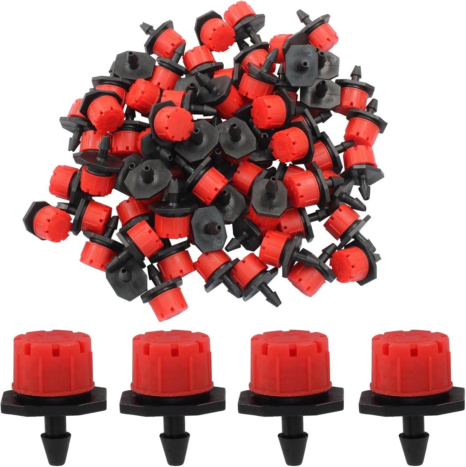 100pcs 360 Degree Drip Irrigation Emitters 1/4 Inch Emitter Dripp