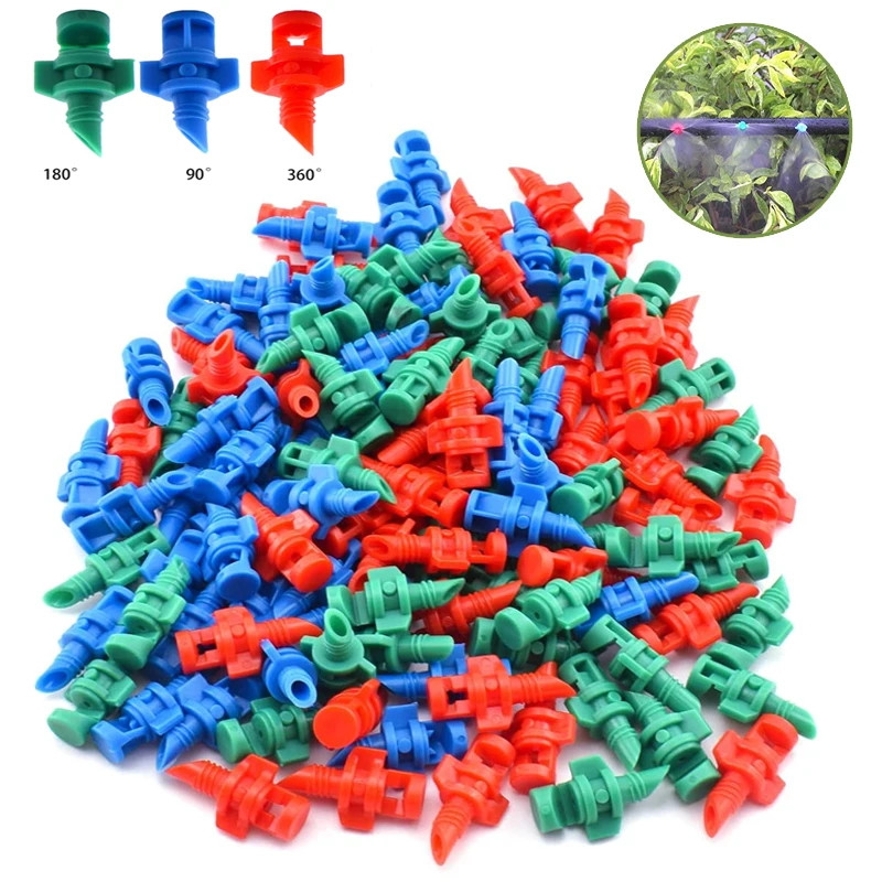 25-100Pcs 90 180 360 Angle Simple Refraction Sprinkler Nozzle Head High Quality