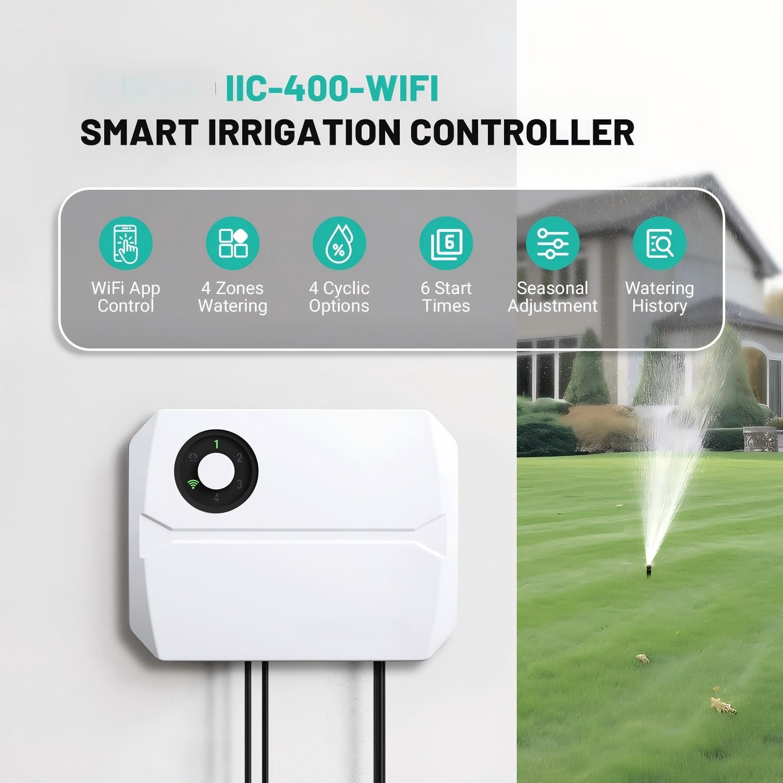 4/8 Zone Lawn Sprinkler Controller Outdoor Irrigation Systems WiFi App Control
