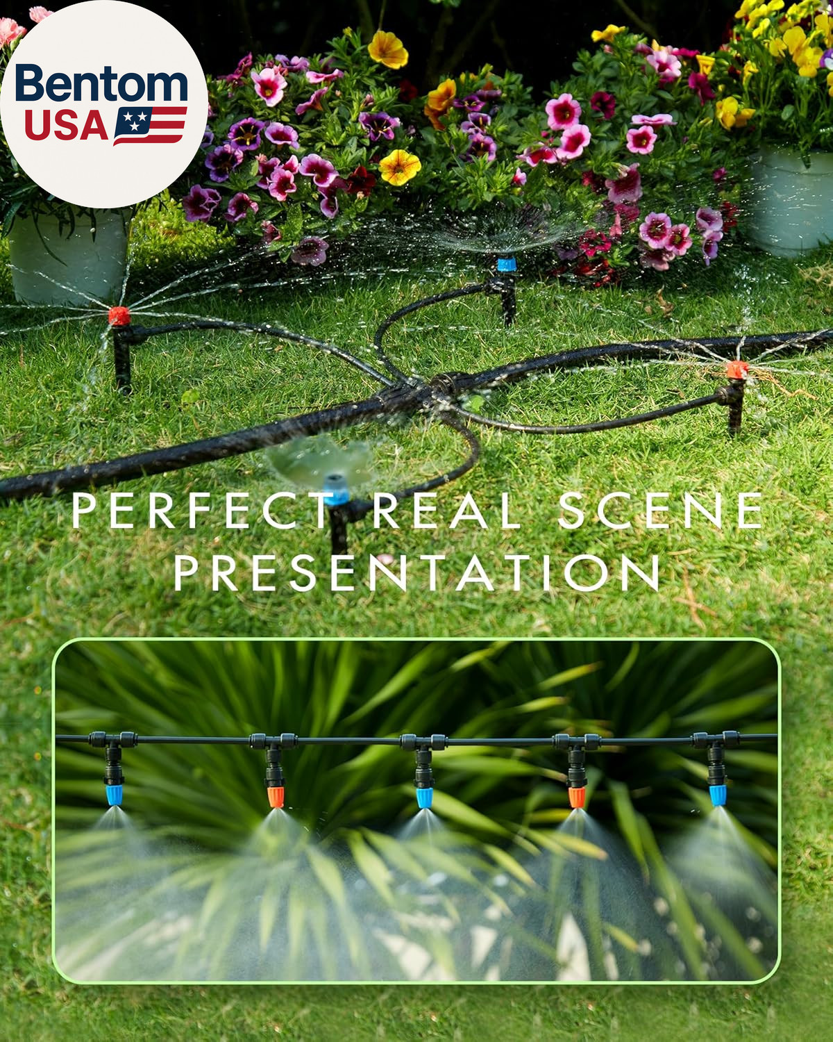 240FT Drip Irrigation System Kits – Automatic Garden Watering Sprinkler with 1/2