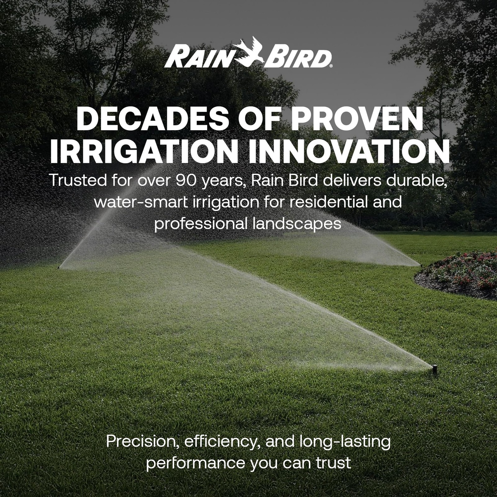 Rain Bird 5000 Heavy Duty Simple Adjust Gear Driven Rotor Sprinkler Head with…