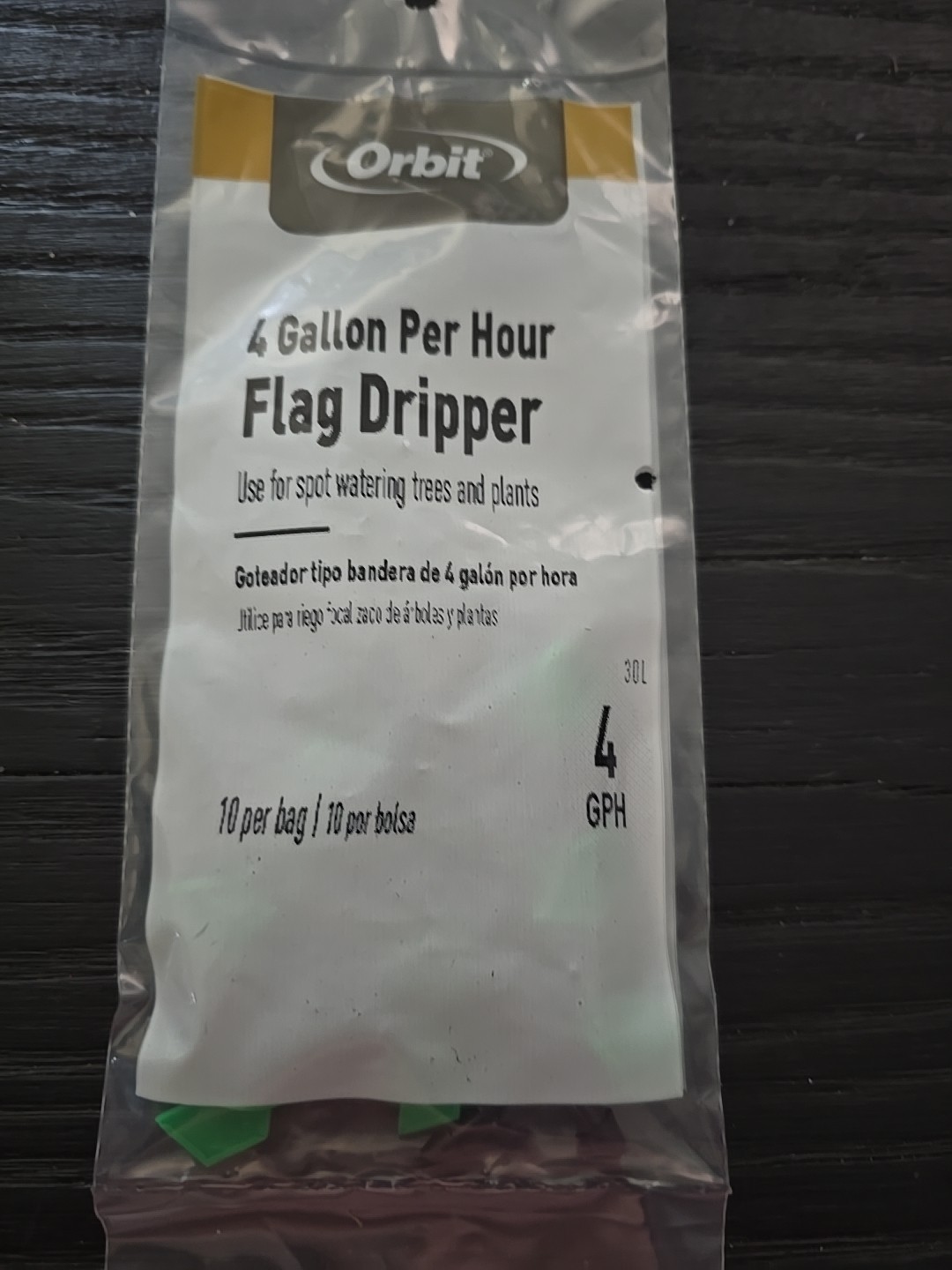 65201 1/4″ Barb 4 GPH Drip Irrigation Flag Dripper/Emitter, 10 Pack
