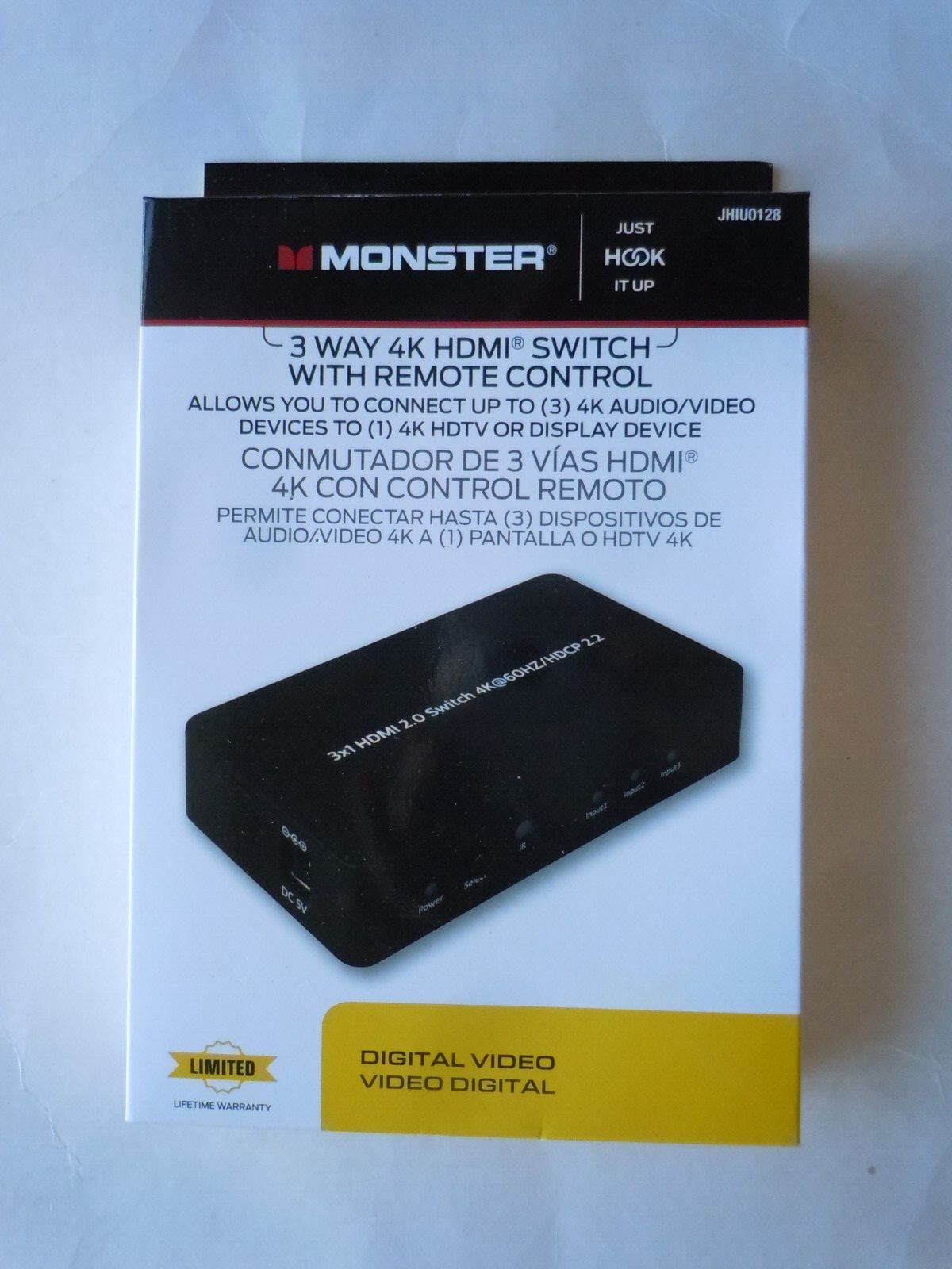 Monster Just Hook It Up 3 way HDMI Switch with remote control