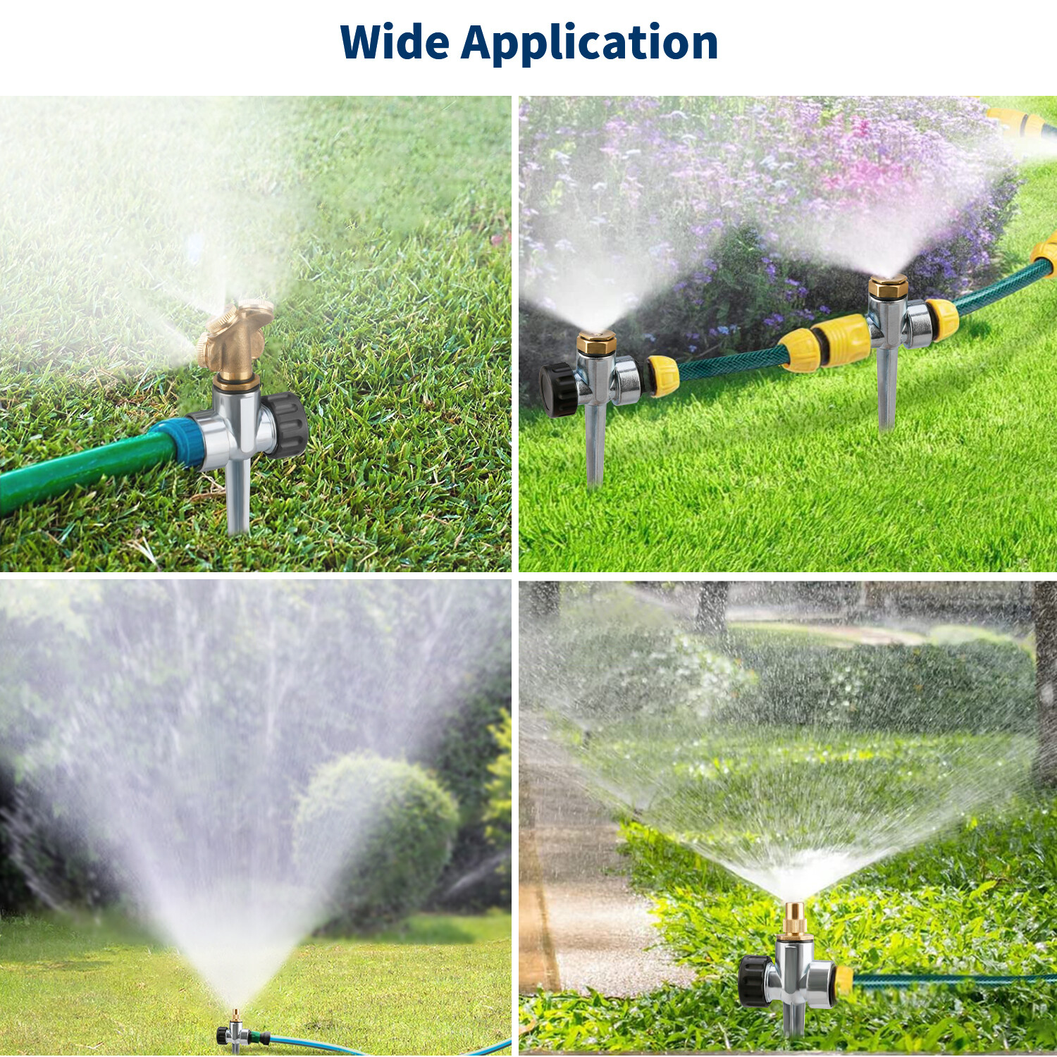 Garden Lawn Brass Water Sprinkler Water Hose Connect Faucet Head Adapter