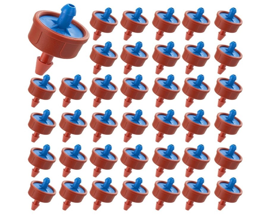 60pc 0.5 GPH Pressure Compensating Irrigation Drippers – 1/4″ Barb Emitter Heads