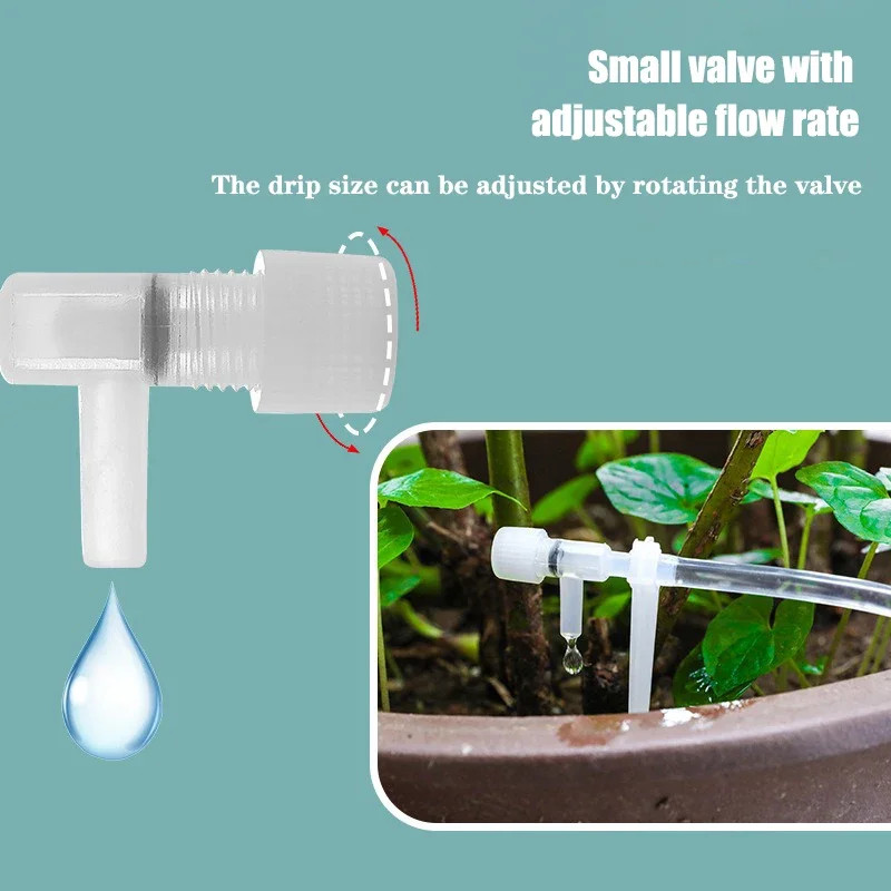 Drip Watering Kit with Regulating Valve Potted Plant Irrigation Device Garden 4/