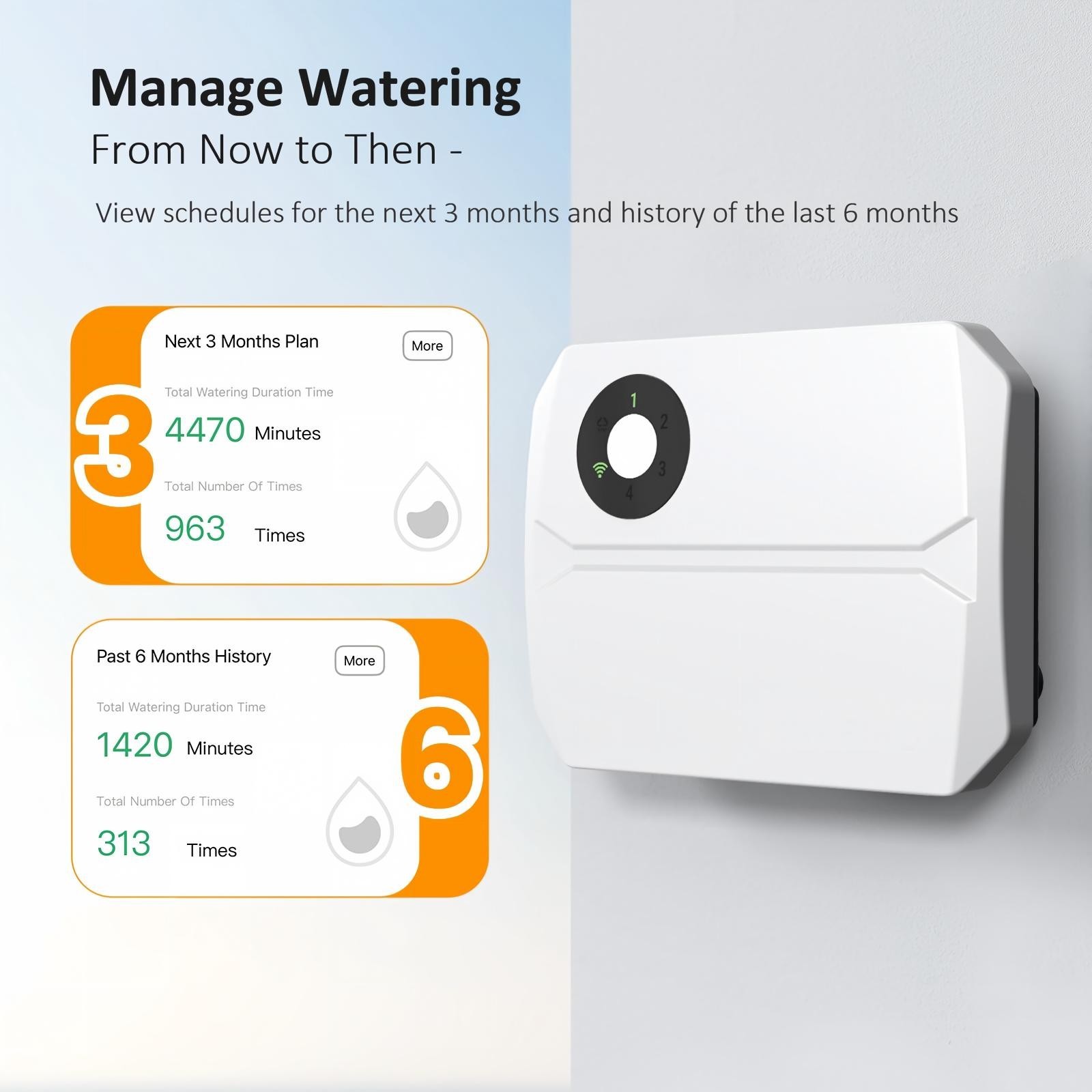 4/8 Zone Lawn Sprinkler Controller Outdoor Irrigation Systems WiFi App Control