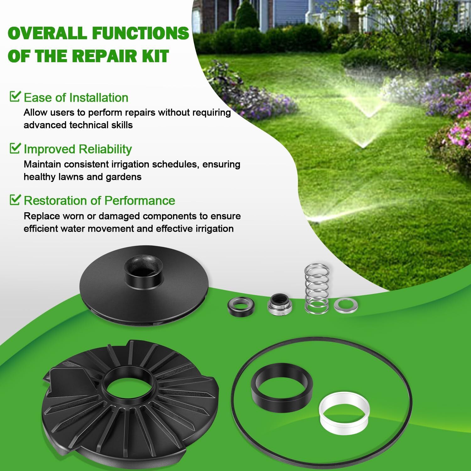 For Star HSP20P1/UTP20P1, 2 HP Lawn Sprinkler Irrigation Pump Repair Kit 023705