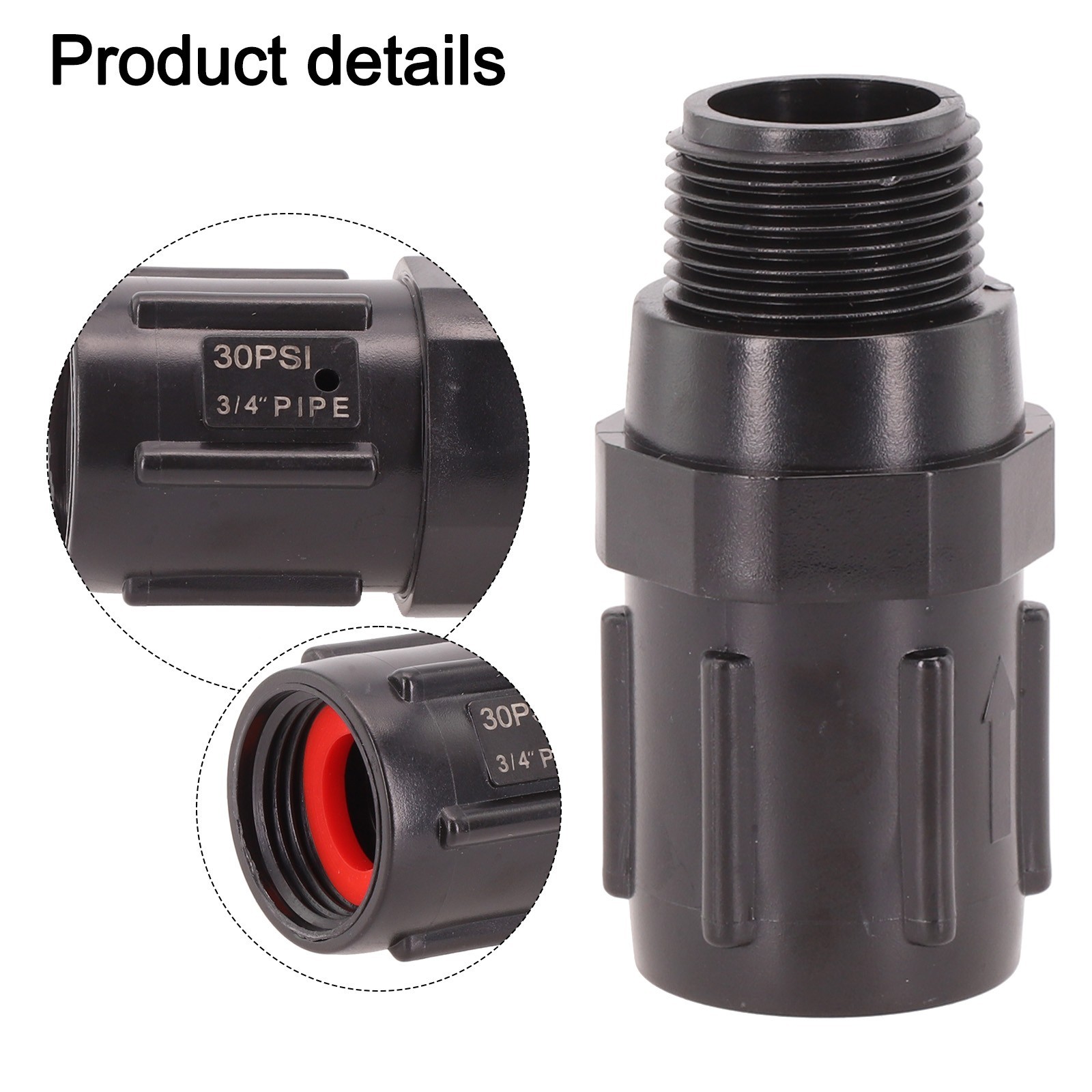 Pressure Regulator 10PSI Anti-Corrosion Black Drip Irrigation For Farm
