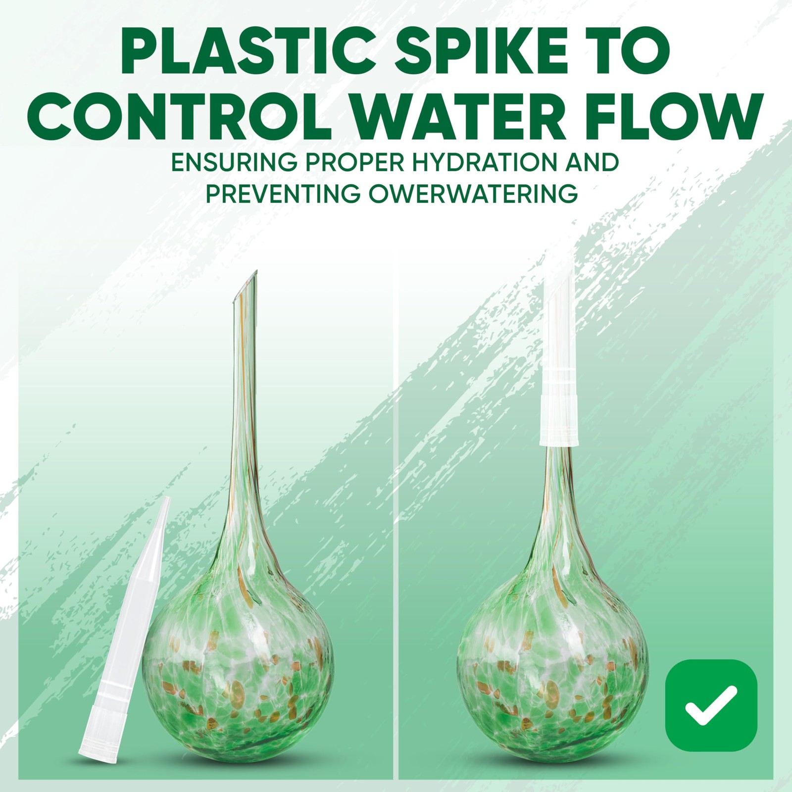 6-Pk Large Glass Self-Watering Globes for Indoor/Outdoor Plants – Multicolor
