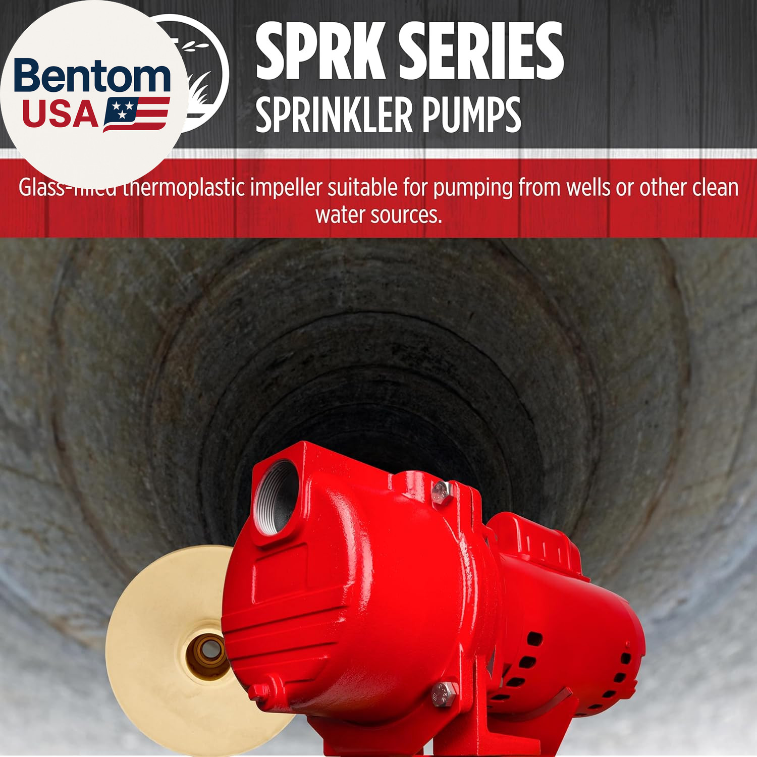RL-SPRK100 115/230 Volt, 1 HP 63 GPM Cast Iron Sprinkler/Irrigation Pump with Th