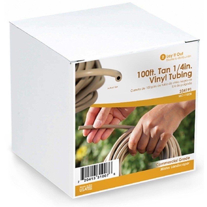 Mister Landscaper Tan 1/4″ 100 ft. Vinyl Drip Irrigation Tubing