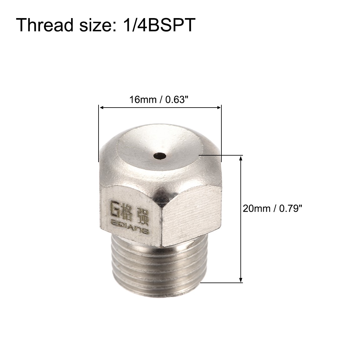 Mist Nozzle – 1/4BSPT 1.5mm Orifice Diameter Brass Fine Atomizing Spray Tip
