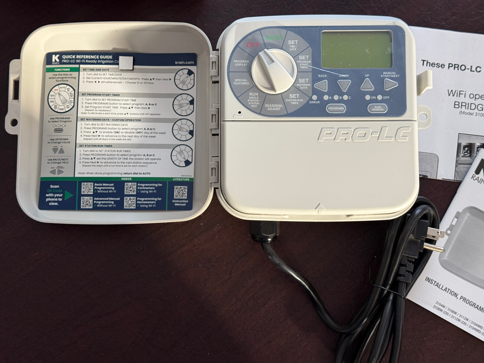 K-Rain PRO-LC 3104W Irrigation Controller 4-Zone Wifi-Capable Outdoor Station