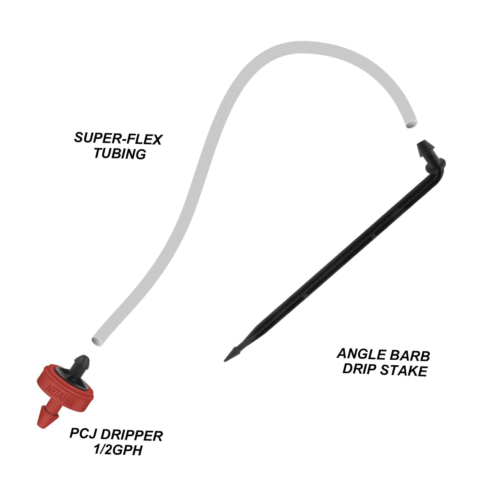 Netafim Automatic Irrigation Dripper Stake Assembly, 0.5 GPH, Bundle of 25 (3…