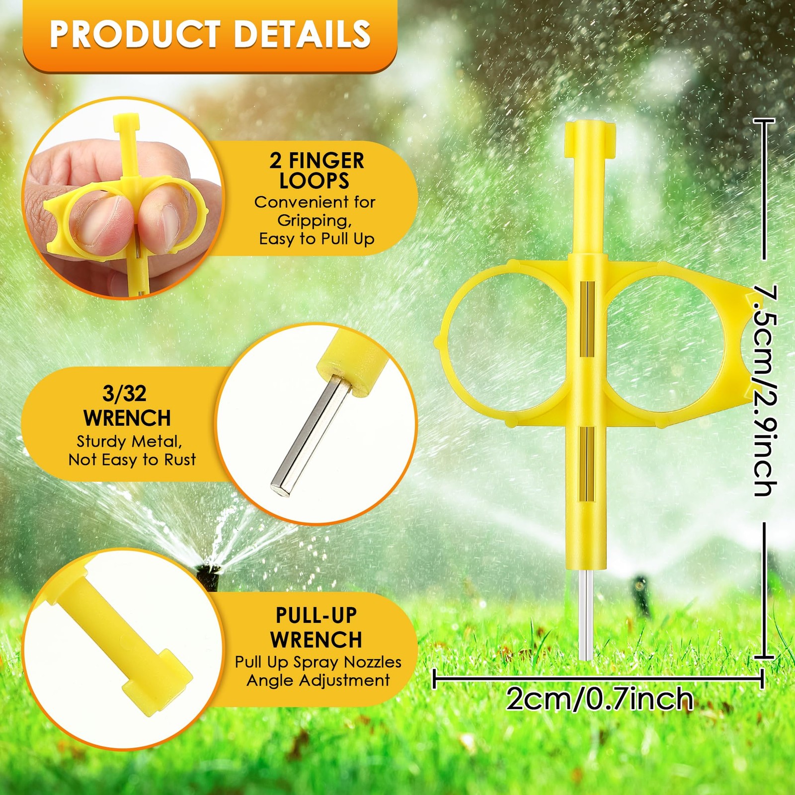 5 Pack Rotary Sprinkler Tool Compatible with Hunter PGP Ultra Green Set