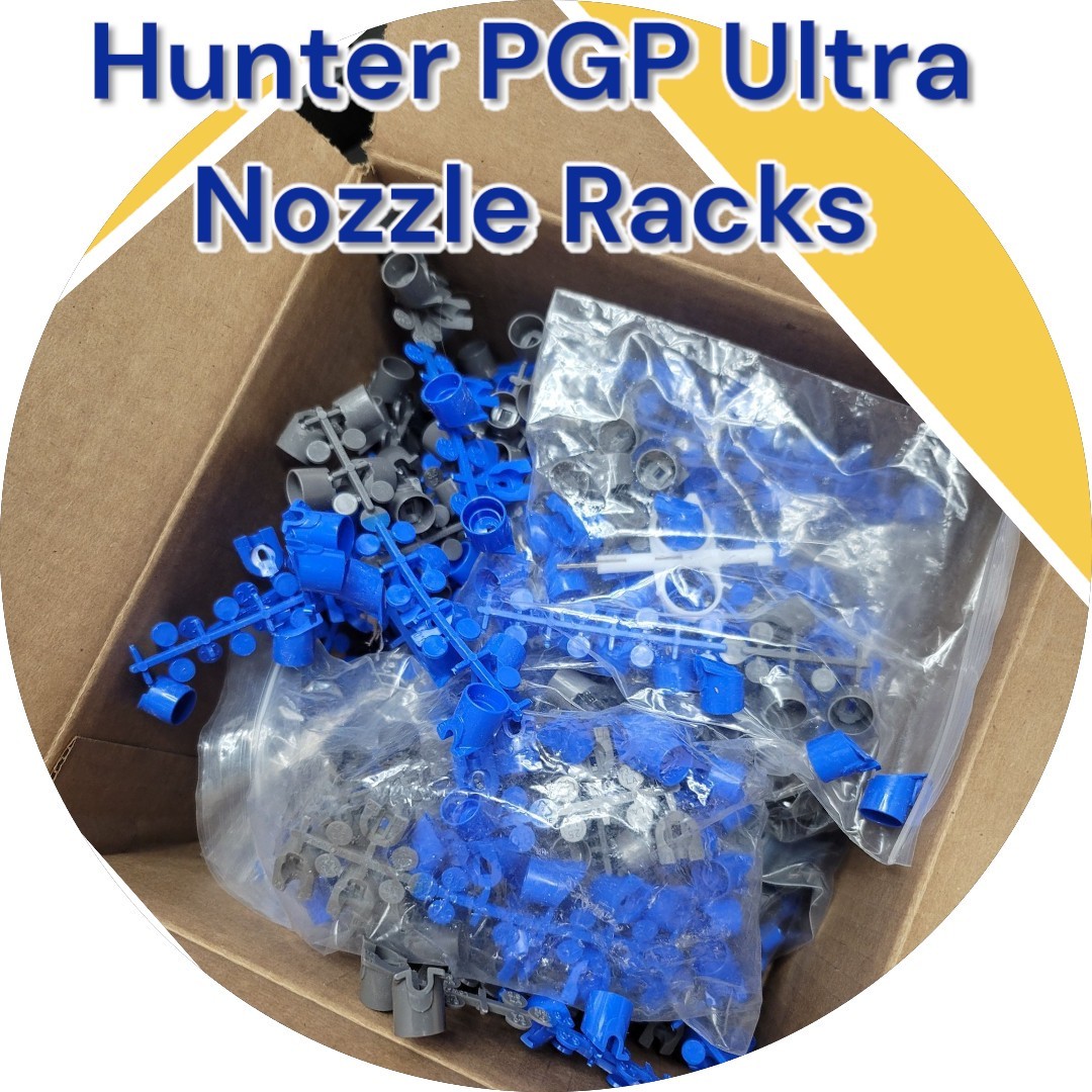 Box Pack Hunter PGP Ultra Blue Grey Sprinkler Nozzles Racks W 2x Adj Tool Loose