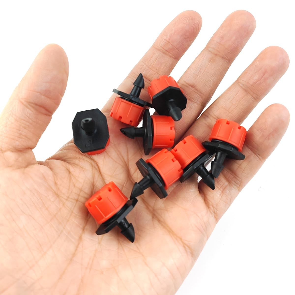 150PCS Adjustable Irrigation Drippers Sprinklers 1/4 Inch Emitter Dripper