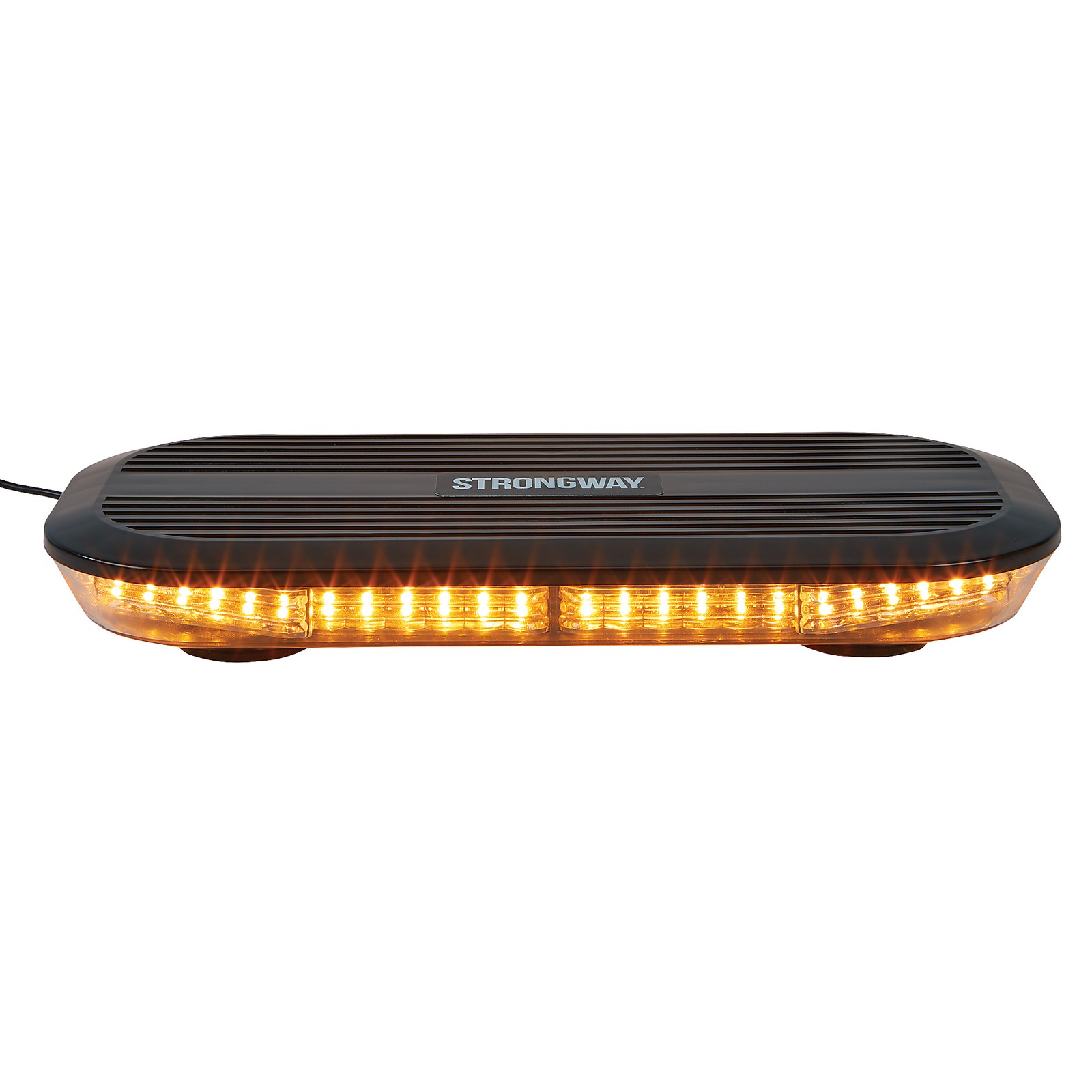 Strongway LED Warning Light Bar with Magnetic Base, 17in., 60 Watts, Clear Lens