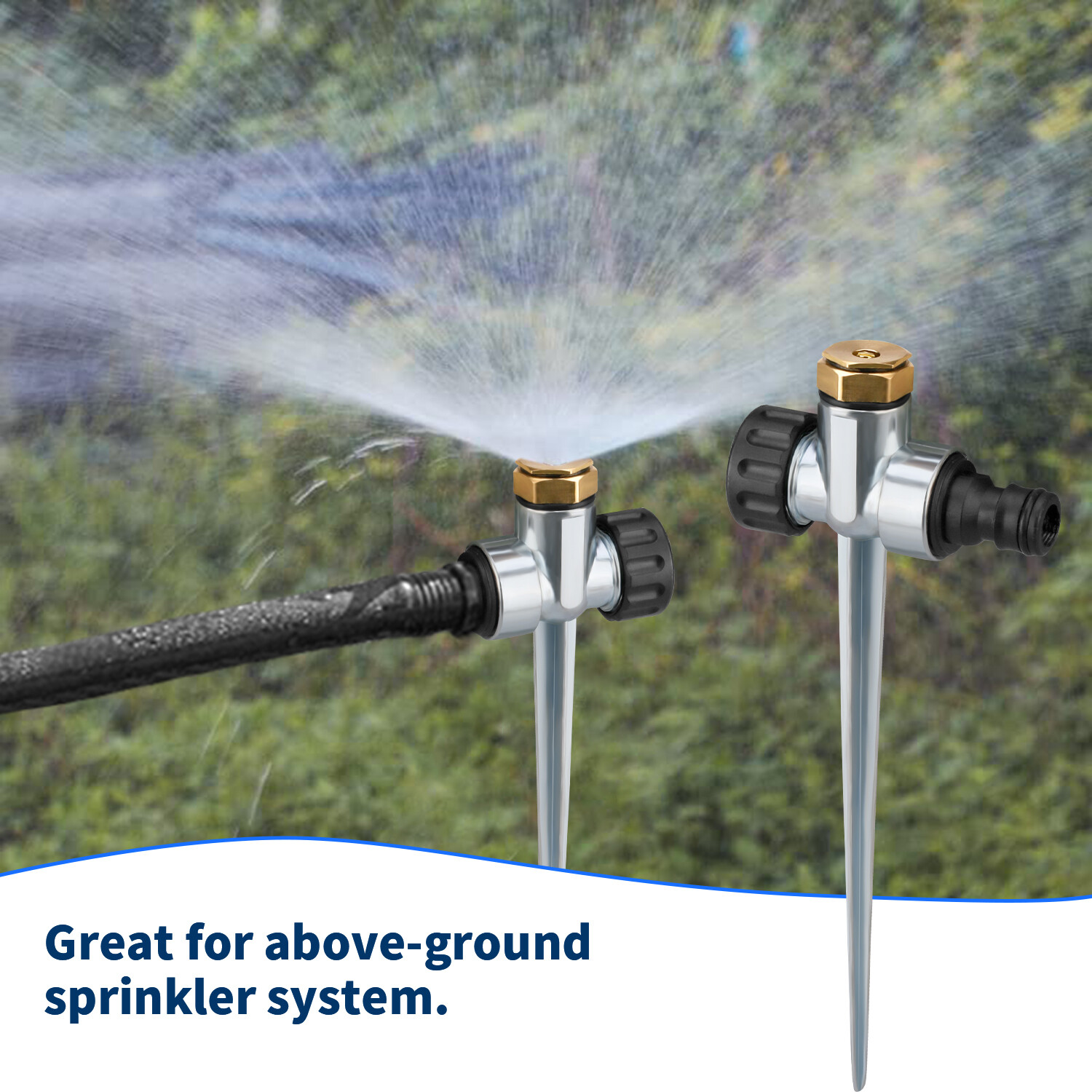 Garden Lawn Brass Water Sprinkler Water Hose Connect Faucet Head Adapter