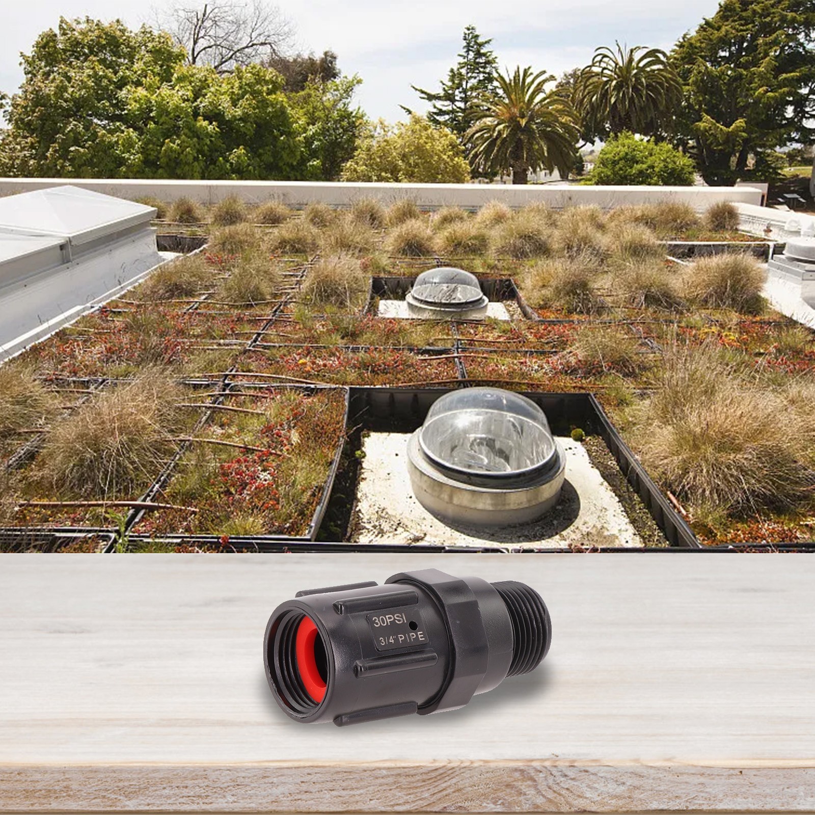 Pressure Regulator 10PSI Anti-Corrosion Black Drip Irrigation For Farm