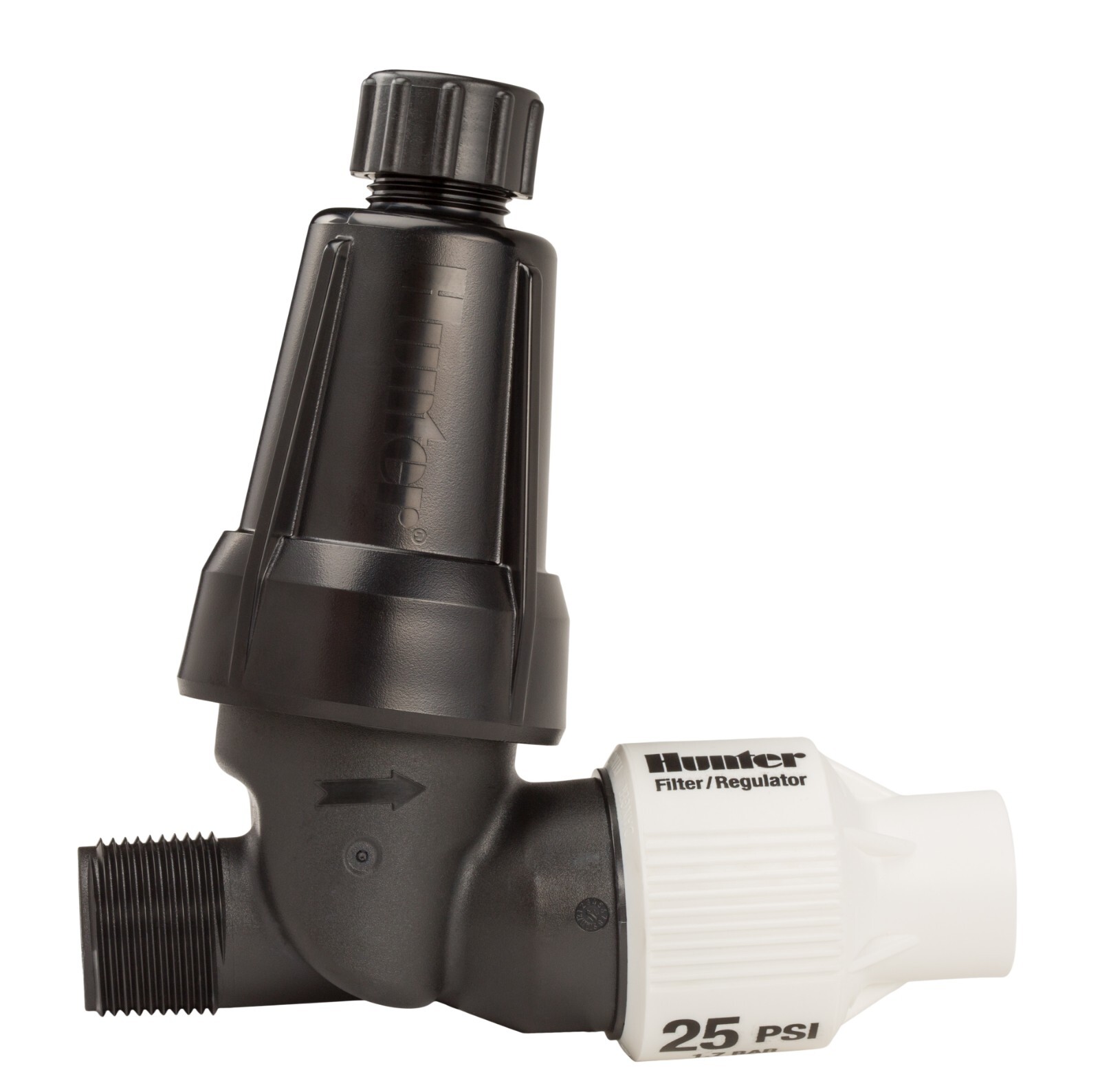 Hunter HFR-100-075-25 1″ NPT Filter System and 3/4″ Outlet w/ 25 PSI Regulator