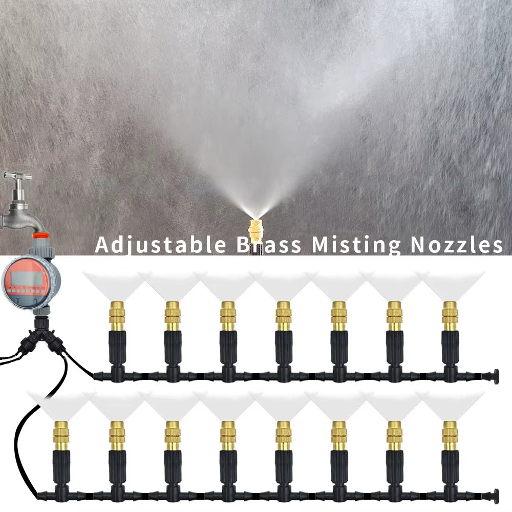 5M-30M Outdoor Misting Cooling System Garden Irrigation Watering 1/4” Brass Ato