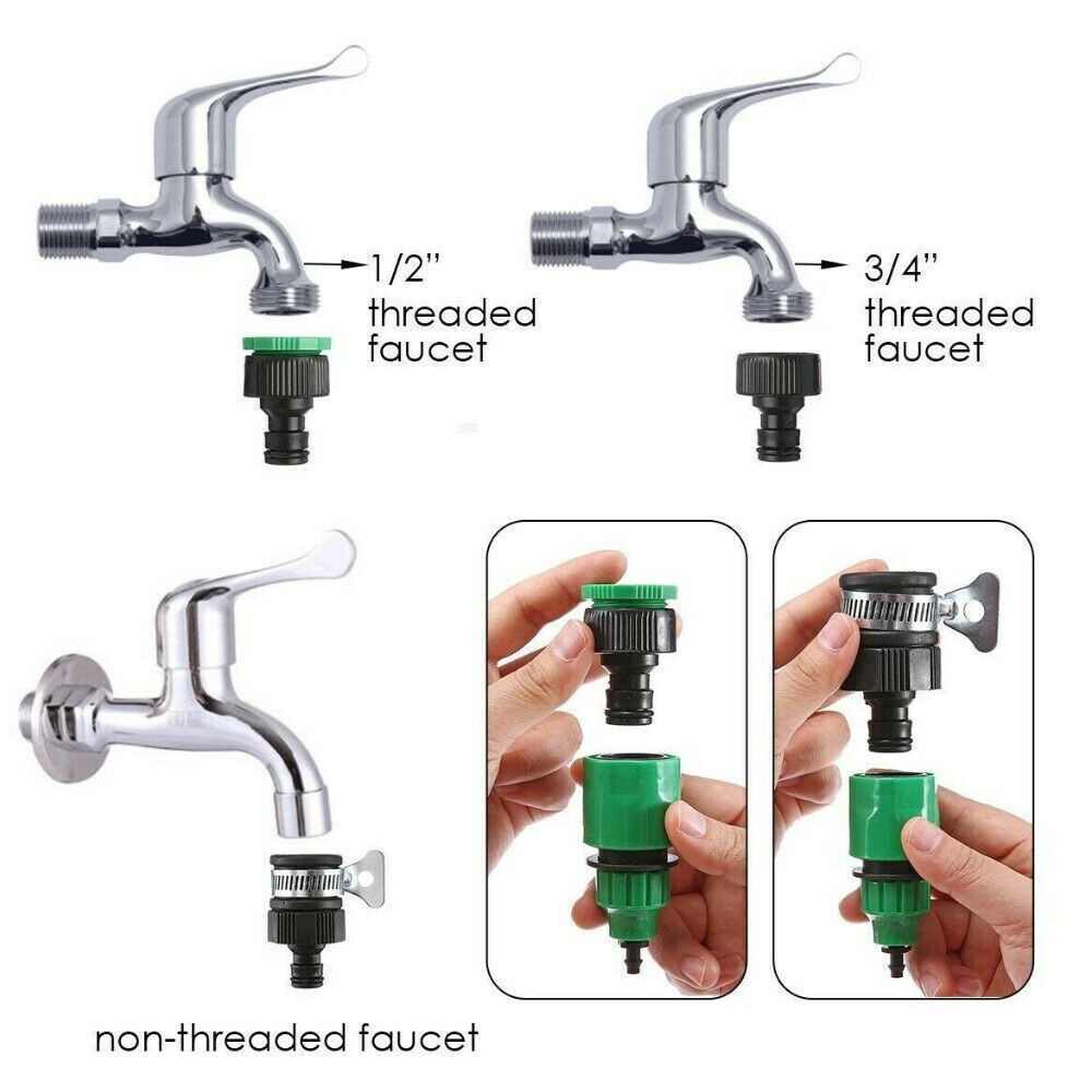 202PC Drip Irrigation System Garden Plant Self Watering Hose Micro Sprinkler Kit