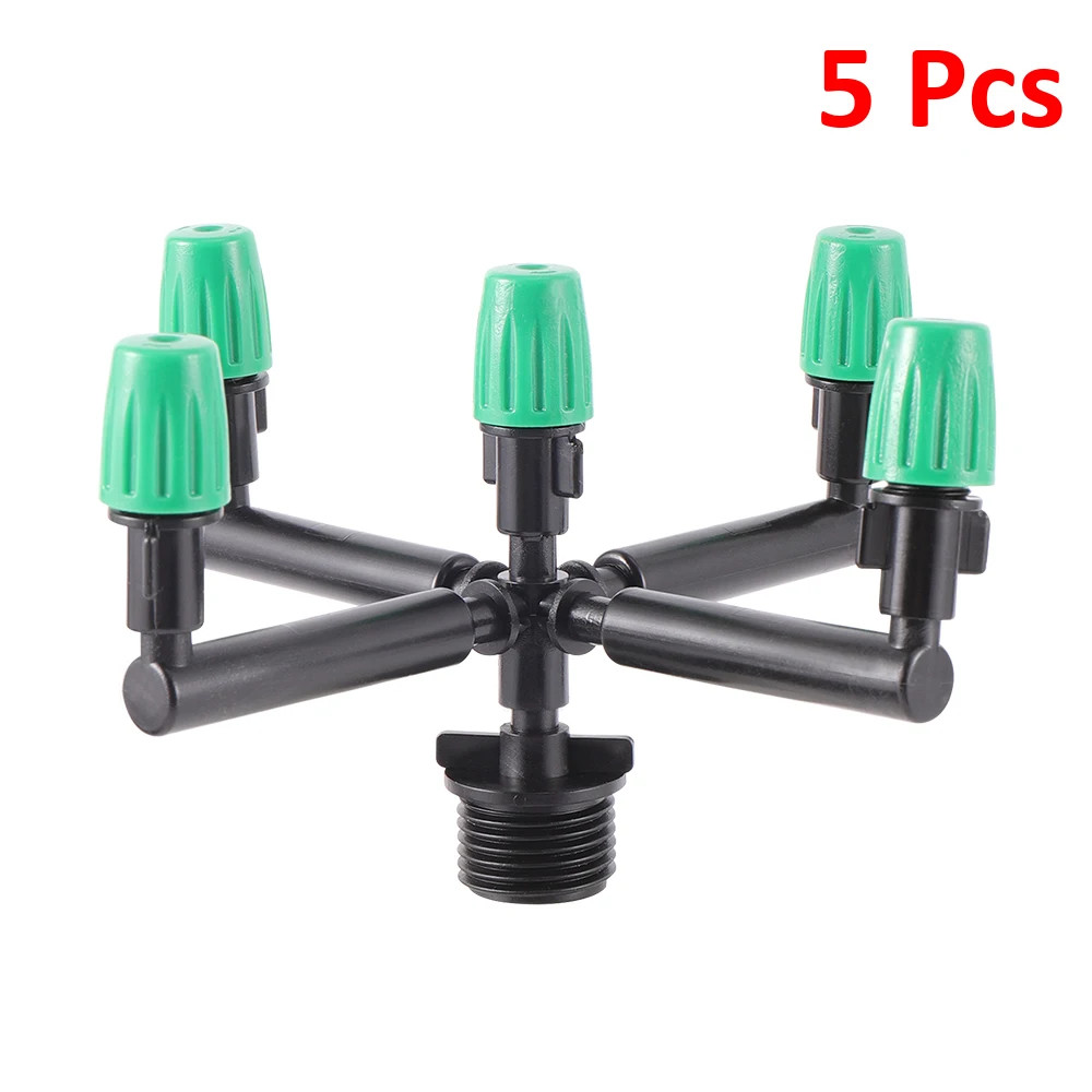 Garden Irrigation Misting System Watering Atomizing Sprayer 5-Way Wide Range Ato