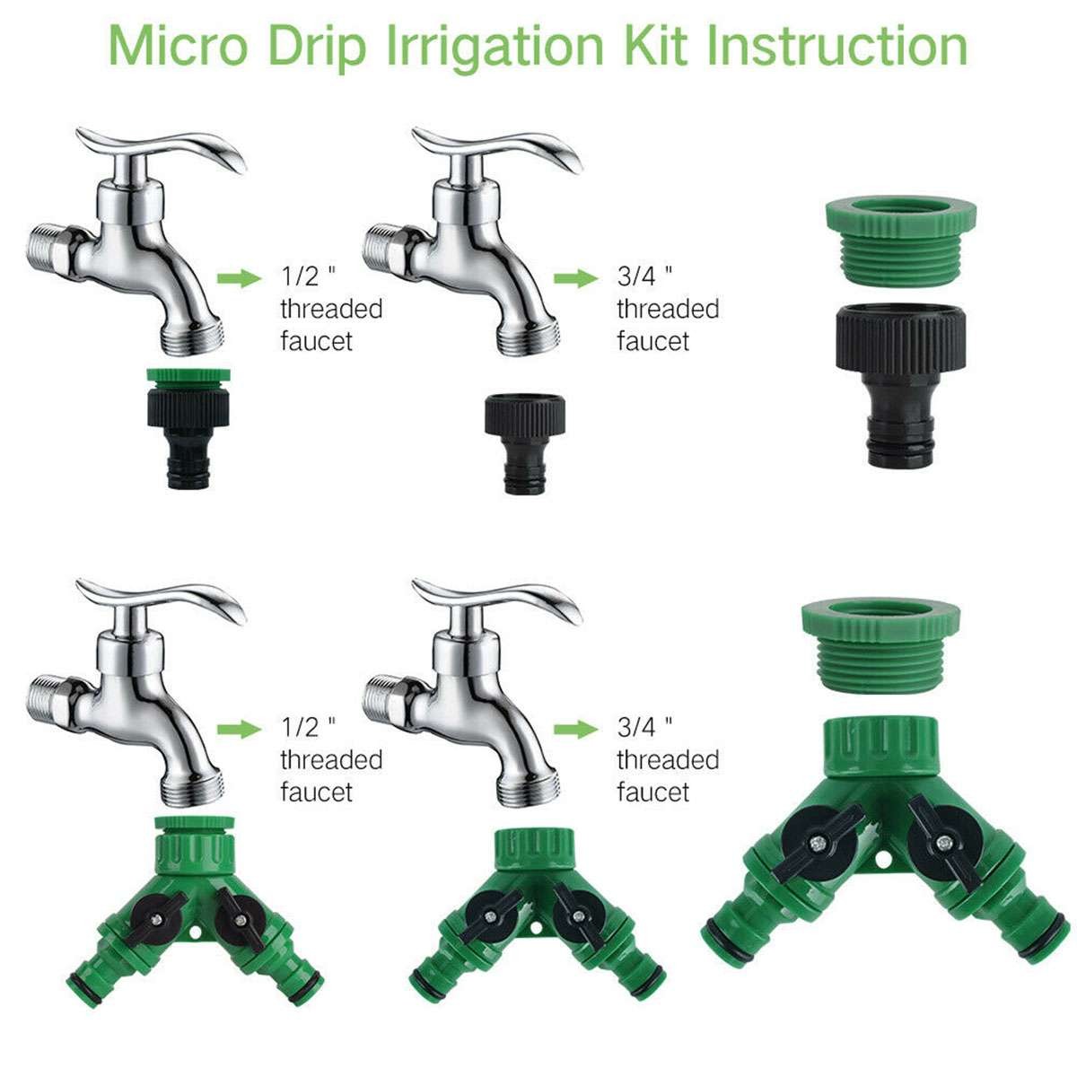 100FT Automatic DIY Drip Irrigation System Plant Self Cool Watering Garden Hose