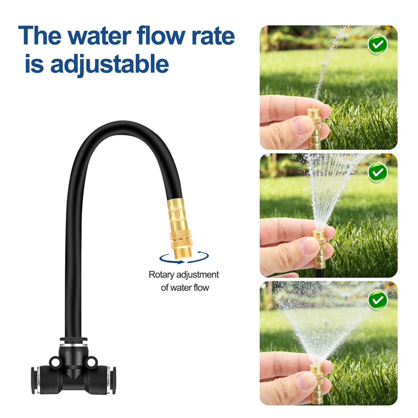 Drip Irrigation Kit DIY Garden Watering System Adjustable Sprayer Plant Lawn 1/4
