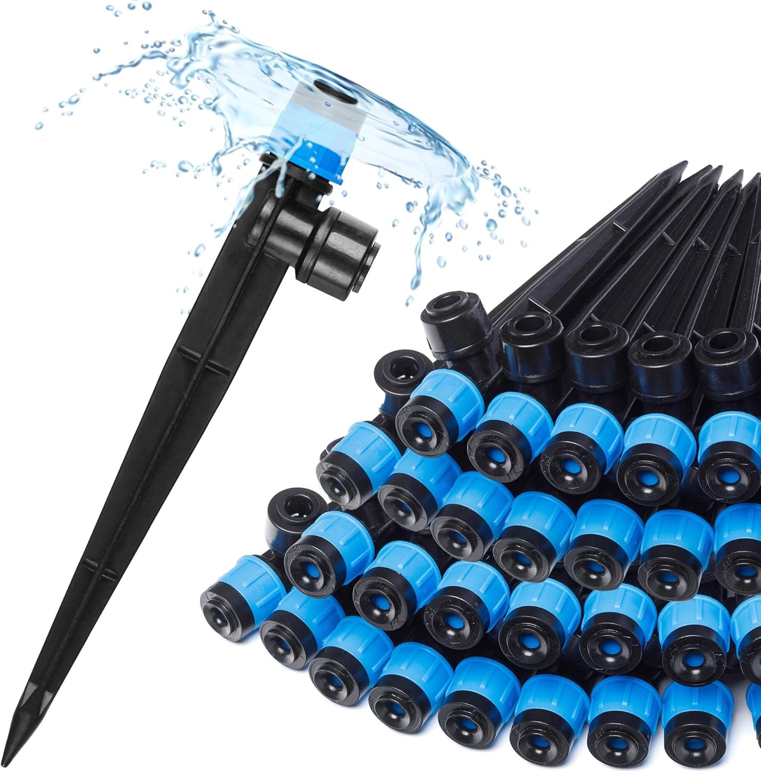 30Pcs Drip Irrigation Emitter 1/4″ Garden Drip Watering System 360° Adjustable