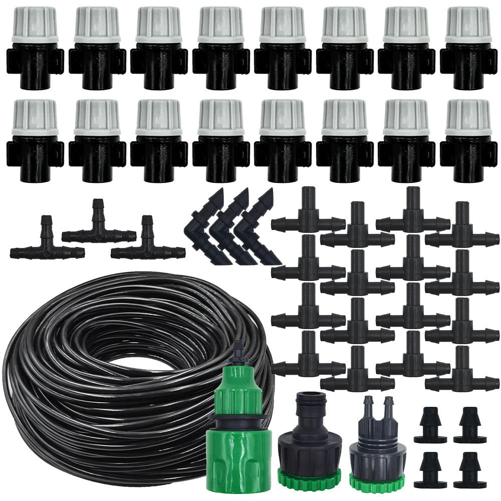 10-20M Automatic Watering Irrigation System Portable Misting Fog Nozzles Garden