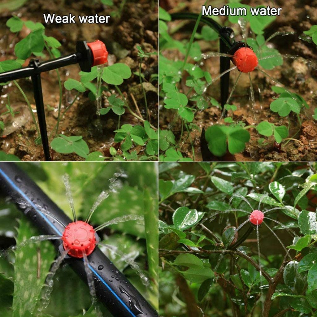 50/100/300X Irrigation Sprinklers Watering Drippers Emitter Drip System On 1/4”