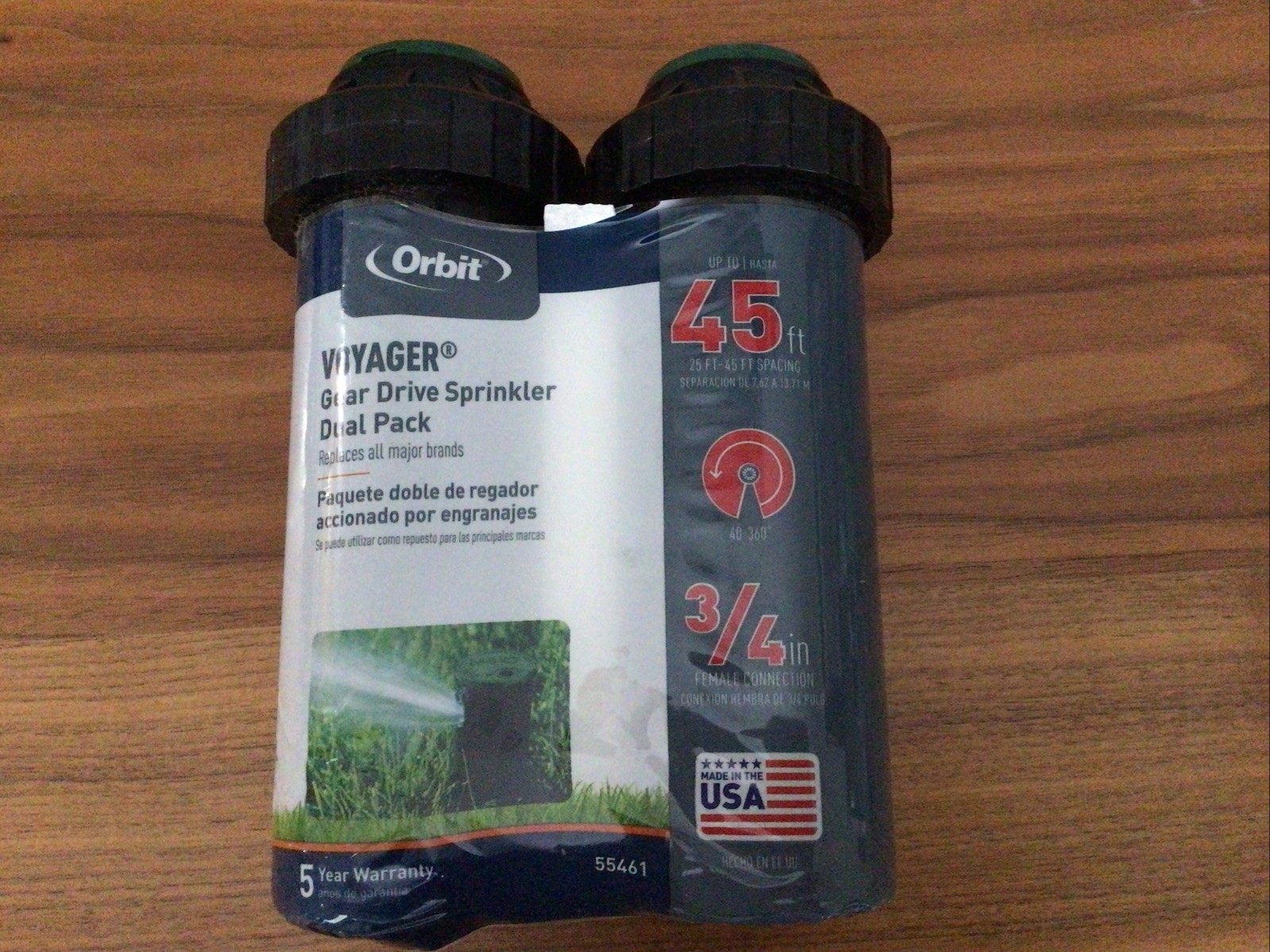 Orbit Voyager Gear Drive Sprinkler Dual Pack 3/4 In. Female Connection (55461)