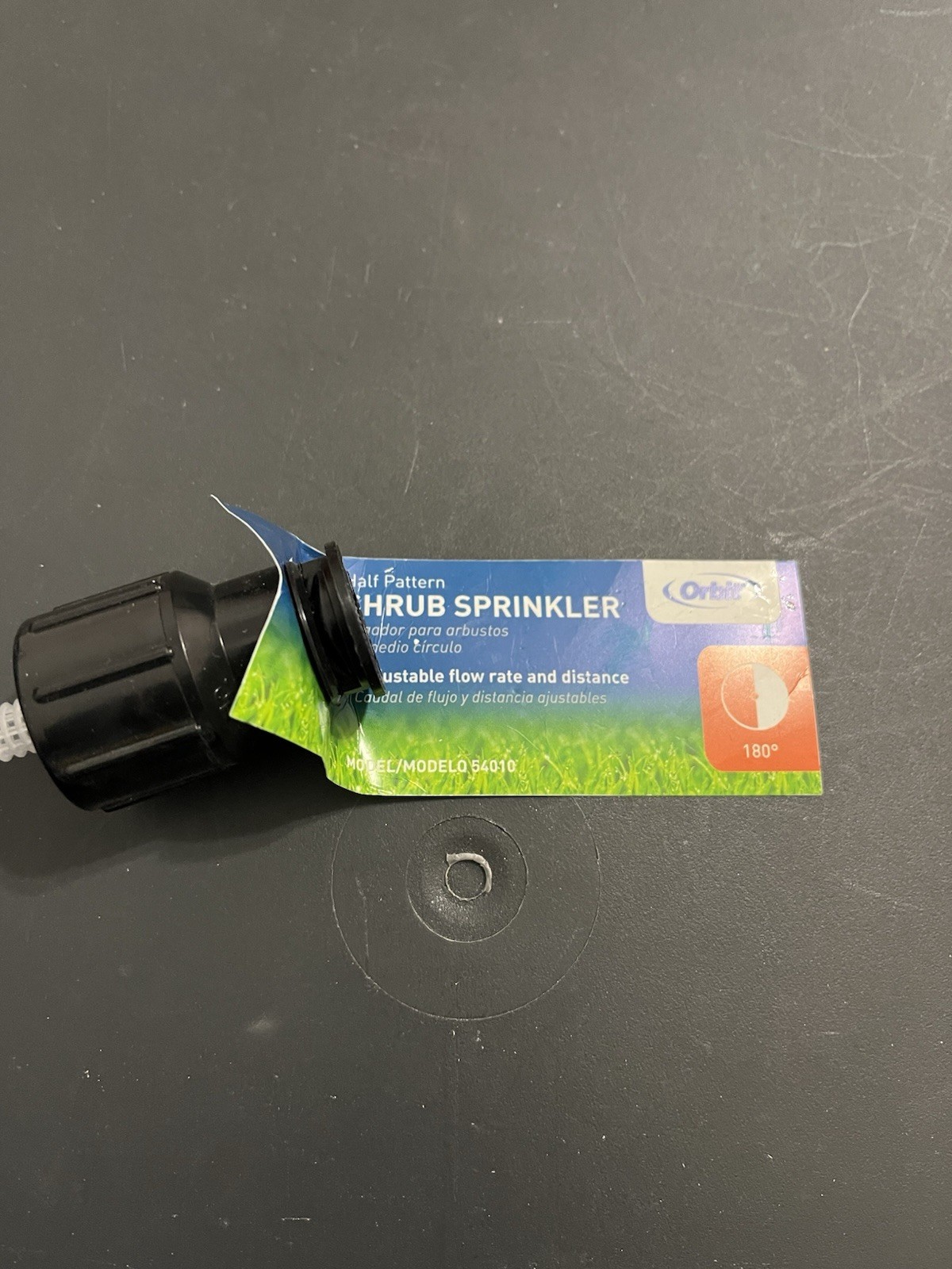 Orbit 54010 Shrub Sprinkler Head 15′ Half Pattern Spray 1.5 GPM 25 PSI NEW