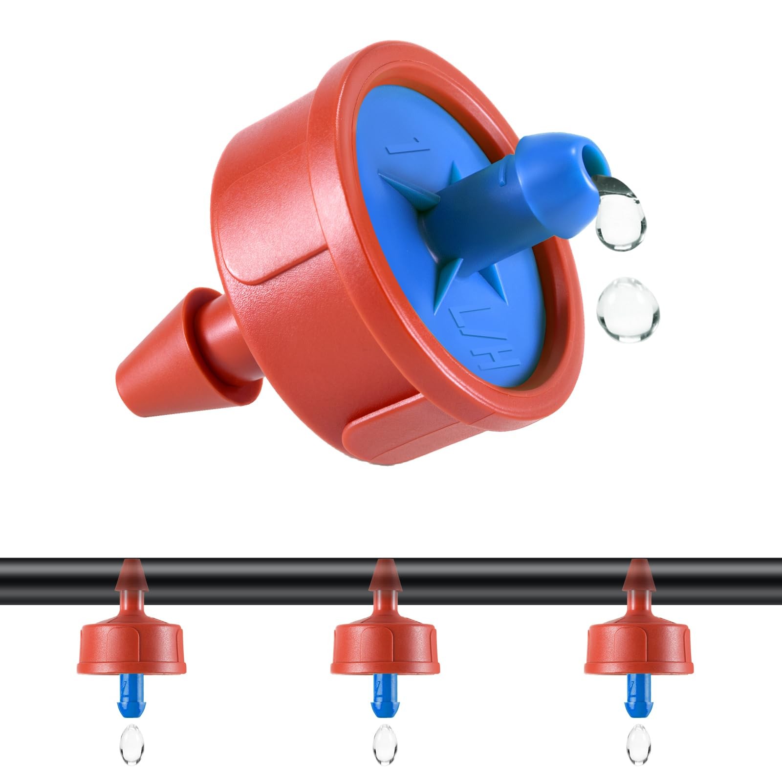 300 PCS 0.5 GPH Pressure Compensating Drip Irrigation Spot Watering Dripper, …