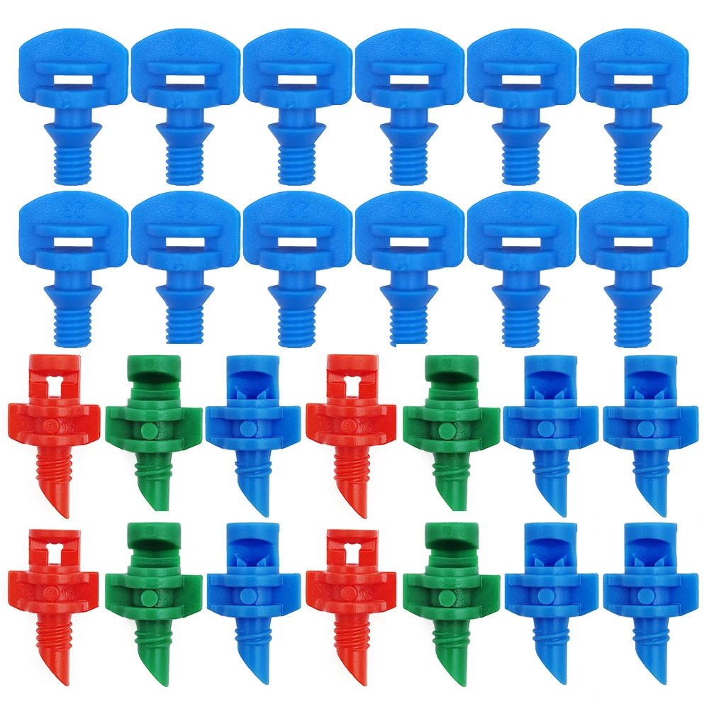 100PCS 90-360° Male Barbed Thread Refraction Micro Nozzles Garden Greenhouse Dri
