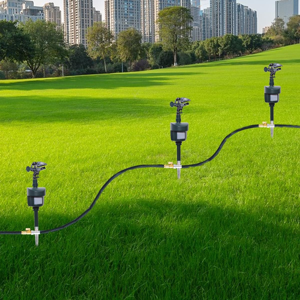 Motion Activated Sprinkler to Deter Animal Cat, Birds, Dogs Repellent Outdoor…