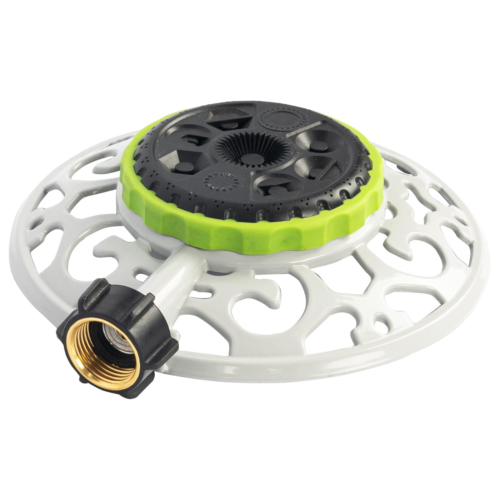 Adjustable Metal Lawn Sprinkler – 8 Modes, Quick Connect Hose Adapter for Garden