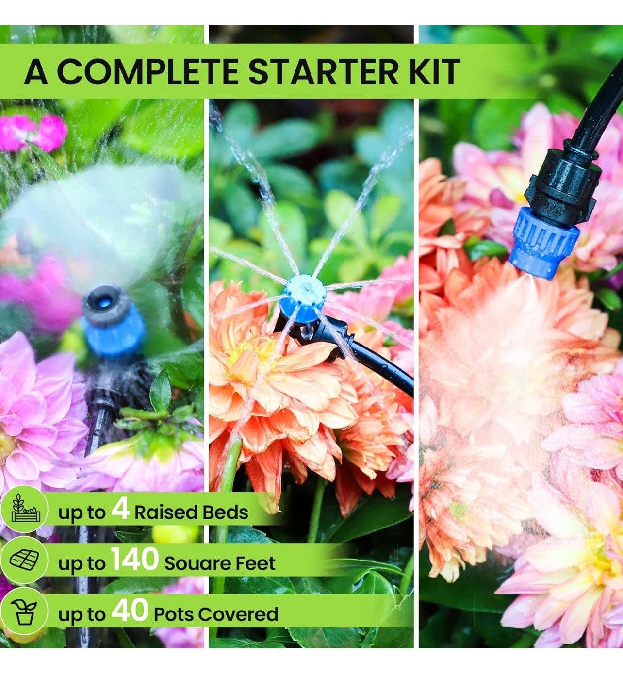 230 FT Drip Irrigation System Kit, Automatic Garden Watering System for Plants