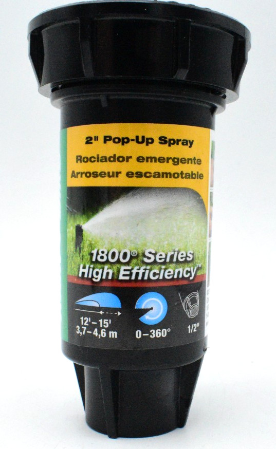 15 Pack Rain Bird 1802HEVN15 2″ Pop-Up Sprinkler 12′-15′ Range 0°-360° Pattern