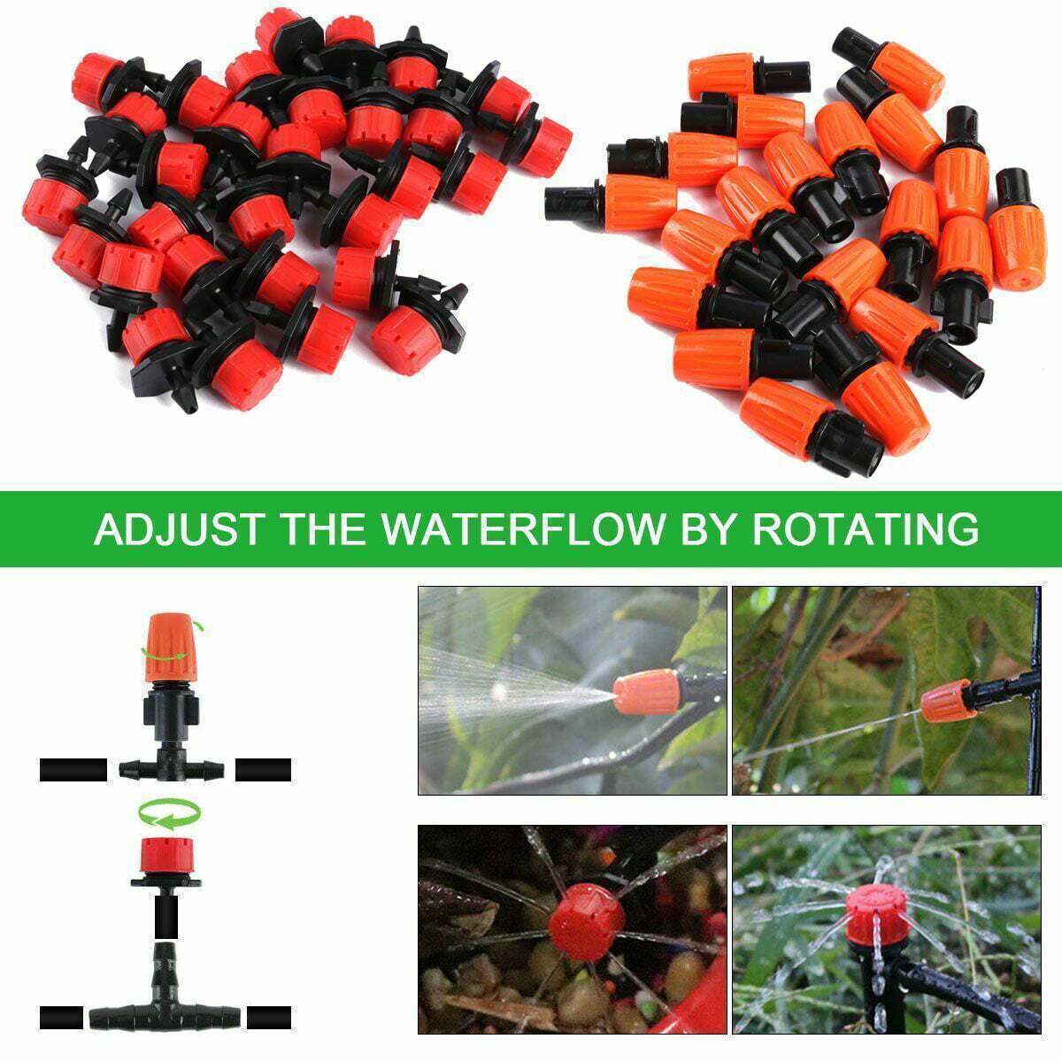 202PC Drip Irrigation System Garden Plant Self Watering Hose Micro Sprinkler Kit