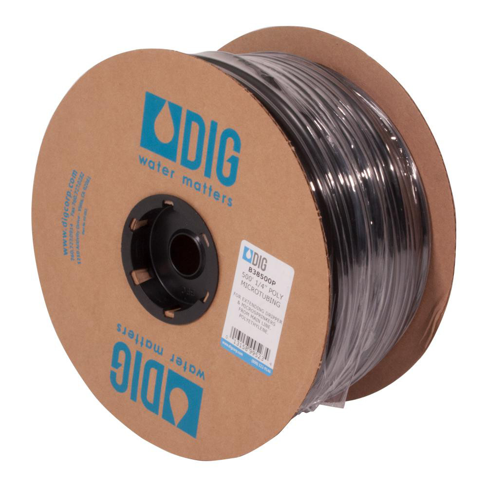 500 Feet 1/4 Inch Drip Tubing Commercial Grade Irrigation Feeder Lines Flexible